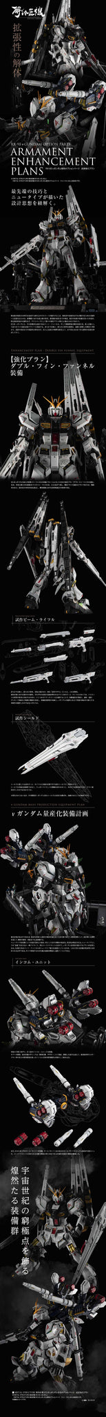 METAL STRUCTURE KAITAI-SHOU-KI RX-93 νGUNDAM OPTION PARTS ARMAMENT ENHANCEMENT PLANS (February & March Ship Date)