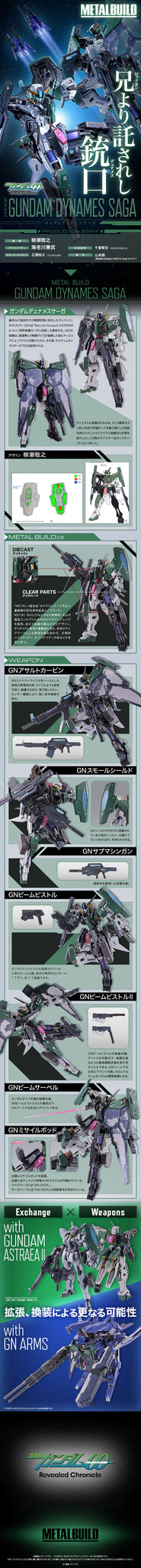 METAL BUILD Gundam Dynames Saga (October & November Ship Date)