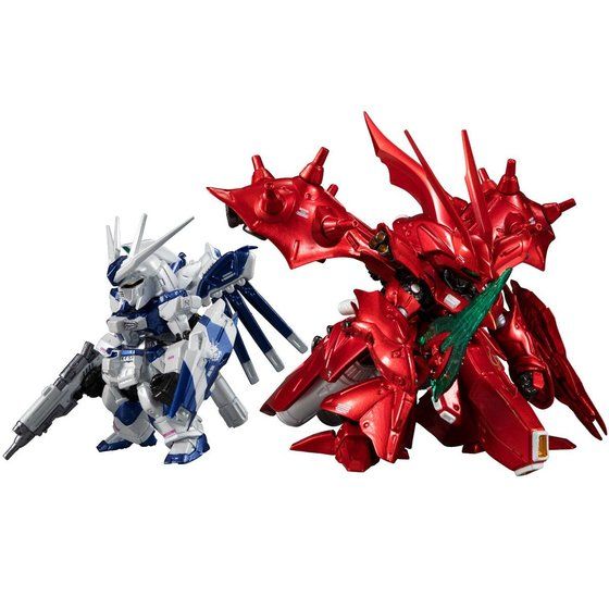 FW GUNDAM CONVERGE: CORE Hi-ν Gundam & Nightingale (Metallic Color Ver.)