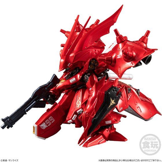 FW GUNDAM CONVERGE: CORE Hi-ν Gundam & Nightingale (Metallic Color Ver.)