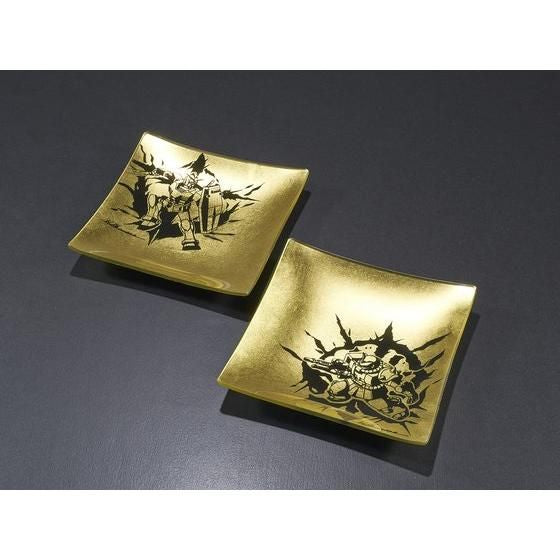 GUNDAM Gold Leaf Glass Plate