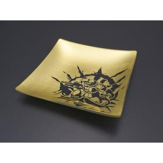 GUNDAM Gold Leaf Glass Plate